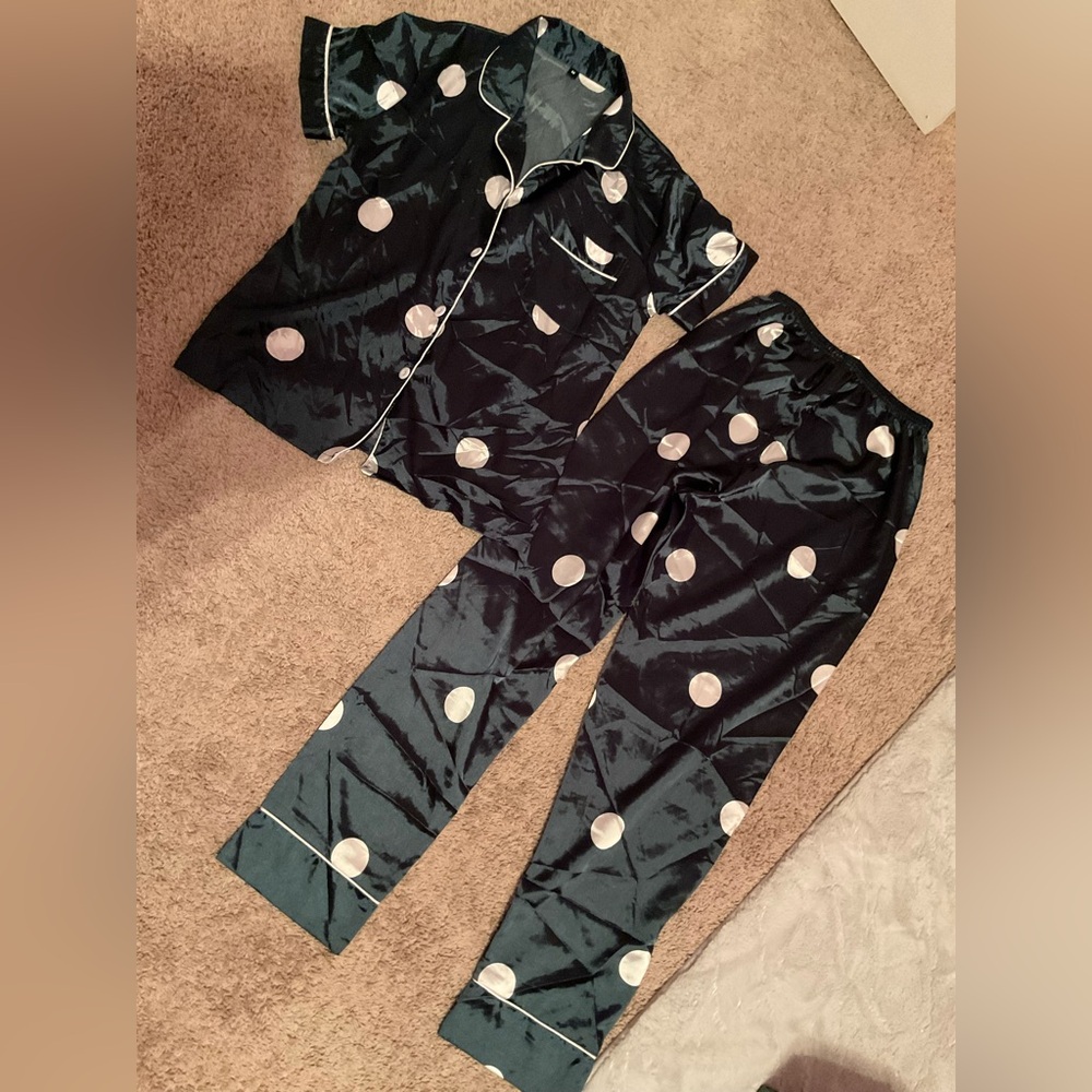 Black and White Polka Dot Pajama Set